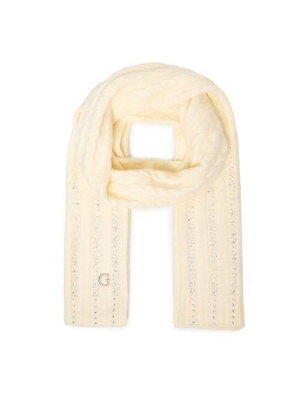 Guess Szalik AW5384 POL03 Biały. Białe szaliki i kominy Guess, z aplikacjami. Za 279.99 zł.