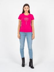 Rebel Queen By Liu Jo T-Shirt | YA2112 J0250 | Kobieta | Różowy. Czerwone t-shirty Liu Jo, s, bez wzorów, z bawełny, bez kołnierzyka, bez ramiączek. W wyprzedaży za 189.00 zł.