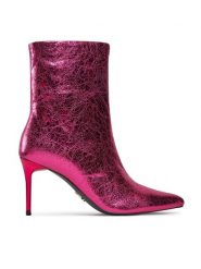 Steve Madden Botki Lyricals Bootie SM11002592 SM11002592-LMP Różowy. Czerwone botki Steve Madden, bez wzorów, ze skóry, bez obcasa, na szpilce, bez zapięcia. Za 379.99 zł.