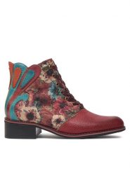 Laura Vita Botki Alice 20 Czerwony. Czerwone botki LAURA VITA, bez wzorów, ze skóry, bez obcasa, na płaskiej podeszwie, bez zapięcia. Za 339.99 zł.