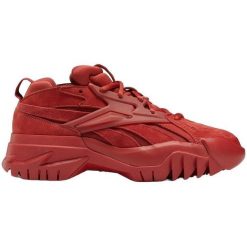 Buty sportowe damskie Reebok X Cardi B Club C V2. Czerwone buty sportowe lifestyle Reebok, bez wzorów, ze skóry, sportowe, bez zapięcia. W wyprzedaży za 290.00 zł.