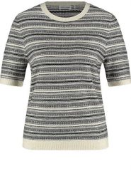 Gerry Weber Sweter w kolorze kremowo-czarnym rozmiar: 36. Brązowe swetry Gerry Weber, bez wzorów, bez ramiączek. Za 122.96 zł.