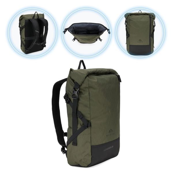 Plecak turystyczny KADVA Londer. Zielone plecaki KADVA, bez wzorów, bez dodatków. Za 94.99 zł.