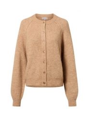 Marie Lund kardigan z wełną i alpaką Kobiety Sztuczne włókno brązowy, S. Brązowe swetry Marie Lund, s, bez wzorów, z materiału, eleganckie, bez ramiączek. Za 299.95 zł.