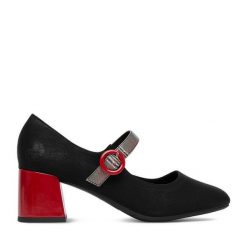 Czółenka Rieker. Czarne czółenka Rieker, bez wzorów, bez obcasa, bez zapięcia. Za 319.99 zł.