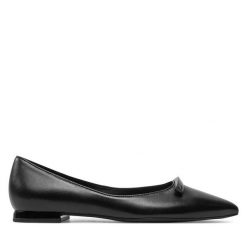Baleriny HÖGL. Czarne baleriny Högl, bez wzorów, bez obcasa, bez zapięcia. Za 699.99 zł.