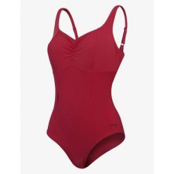 Strój kąpielowy damski Speedo Shaping AquaNite. Czerwone stroje jednoczęściowe Speedo, bez wzorów, z lycry, sportowe. Za 314.99 zł.
