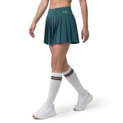 Damskie spódnico-spodenki tenisowe Siroko Flow Femme-W Green. Zielone spódnice SIROKO, bez wzorów, z tkaniny, sportowe, plisowane. Za 211.00 zł.