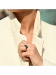 CARATELLI Złoty pierścionek "Amour de Panthères" z diamentami rozmiar: 58. Czarne pierścionki CARATELLI, z diamentem, złote. Za 2,551.64 zł.