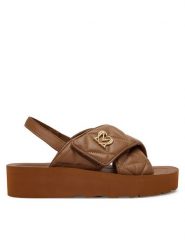 LOVE MOSCHINO Sandały JA16044I1MIE0201 Brązowy. Brązowe sandały Love Moschino, bez wzorów, ze skóry, bez obcasa, na płaskiej podeszwie, bez zapięcia. Za 939.99 zł.