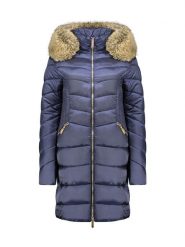 Canadian Peak Płaszcz zimowy "Bololitaeak" w kolorze granatowym rozmiar: XXL. Niebieskie płaszcze Canadian Peak, na zimę, xxl, bez wzorów, z puchu, bez kaptura. Za 292.20 zł.