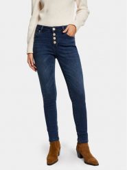 Morgan Jeansy 241-PMIRA Granatowy Skinny Fit. Niebieskie jeansy Morgan, bez wzorów, z bawełny. Za 159.99 zł.