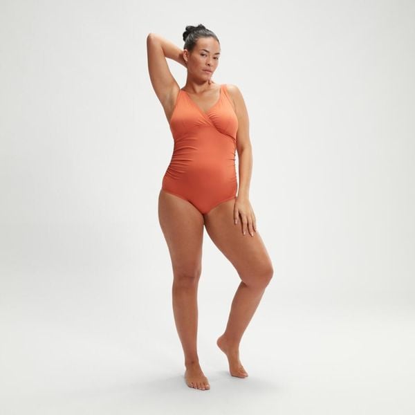 Strój Kąpielowy Ciążowy Speedo Z Dekoltem W Serek – Brązowy – Rozmiar L. Brązowe stroje jednoczęściowe Speedo, bez wzorów, eleganckie. Za 1,463.14 zł.