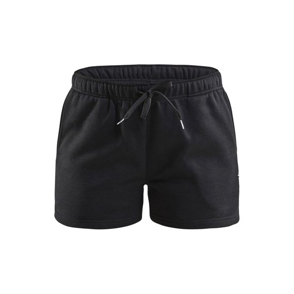Szorty damskie Craft community. Czarne szorty sportowe Craft, bez wzorów, z bawełny, na fitness i siłownię. Za 179.95 zł.