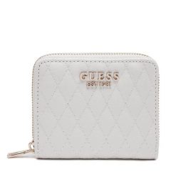 Mały Portfel Damski Guess. Białe portfele Guess, z aplikacjami. Za 159.99 zł.