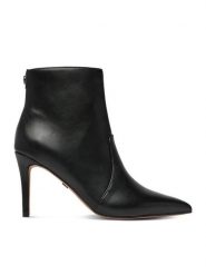 Nine West Botki CEO-C5179 Czarny. Czarne botki Nine West, bez wzorów, ze skóry, bez obcasa, na szpilce, bez zapięcia. Za 279.99 zł.