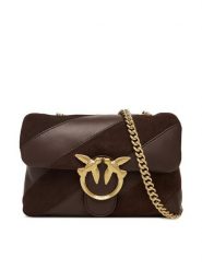 PINKO Torebka Love Puff Mini Cl AI 25-26 PLTT 100039 A2JY Brązowy. Brązowe kopertówki Pinko, bez wzorów, ze skóry, wizytowe, bez dodatków. Za 1,259.00 zł.