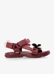 Sandały damskie Camper Karst Sandal. Czerwone sandały Camper, bez wzorów, z otwartym noskiem, bez obcasa, bez zapięcia. Za 478.49 zł.