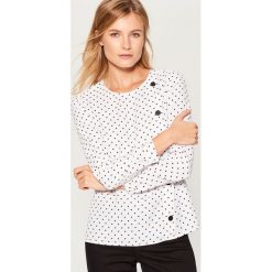 Bluzka w groszki - Biały. Bluzki marki Reserved. W wyprzedaży za 49.99 zł.