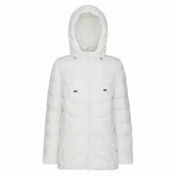 Kurtka GEOX 142417 Biały. Białe kurtki Geox, bez wzorów, z tkaniny, bez kaptura. Za 505.99 zł.