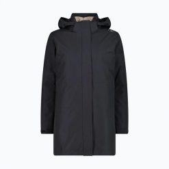 Płaszcz przeciwdeszczowy damski CMP 36Z2026D Zip Hood Parka. Szare kurtki przeciwdeszczowe CMP, bez wzorów, z materiału, z kapturem. Za 689.99 zł.