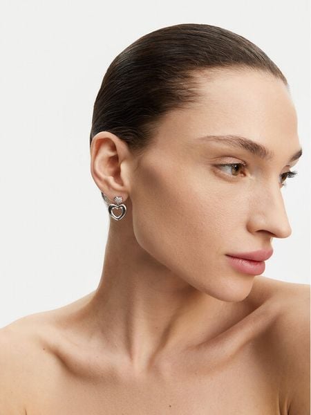 Guess Kolczyki JUBE05209JW Srebrny. Szare kolczyki Guess, metalowe. Za 139.99 zł.