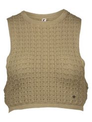 LOSAN Top dzianinowy w kolorze zielonym rozmiar: 128. Brązowe topy LOSAN, bez wzorów, z dzianiny, bez kołnierzyka, bez ramiączek. Za 56.66 zł.