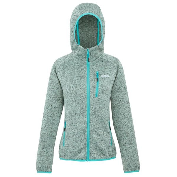 Damska Bluza Z Kapturem Newhill II Marl Full Zip. Niebieskie bluzy Regatta, bez wzorów, z kapturem, trekkingowe. Za 95.99 zł.