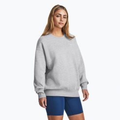 Bluza Under Armour Icon Fleece Crew. Szare bluzy Under Armour, bez wzorów, bez ramiączek, bez kaptura. Za 179.99 zł.