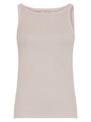 MOSS COPENHAGEN Top "Gubbe" w kolorze beżowym rozmiar: M/L. Brązowe topy Moss Copenhagen, l, bez wzorów, bez kołnierzyka, bez ramiączek. Za 97.51 zł.