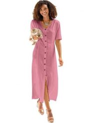 WITT WEIDEN Lniana sukienka w kolorze jasnoróżowym rozmiar: 38. Różowe sukienki WITT WEIDEN, na co dzień, bez wzorów, bez kołnierzyka, bez ramiączek, mini, proste. Za 96.37 zł.