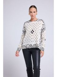 Maison Héritage Cashmere Kaszmirowy sweter w kolorze kremowym rozmiar: L. Brązowe swetry Maison Héritage Cashmere, l, bez wzorów, z kaszmiru, bez ramiączek. Za 546.48 zł.