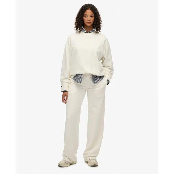 Bluza damska Superdry Studios. Niebieskie bluzy Superdry, s, bez wzorów, prążkowane, klasyczne, bez ramiączek, bez kaptura. Za 279.65 zł.