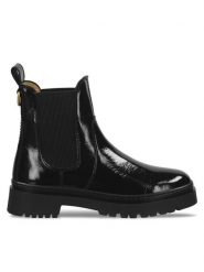 Gant Sztyblety 29551764 Czarny. Czarne botki Gant, bez wzorów, z lakierowanej skóry, bez obcasa, na płaskiej podeszwie, bez zapięcia. Za 469.99 zł.