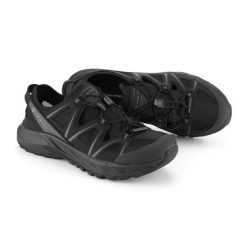 Buty sportowe letnie unisex Alpine Pro Omege. Czarne buty treningowe Alpine Pro, na lato, bez wzorów, z gumy, bez zapięcia, trekkingowe. Za 399.00 zł.
