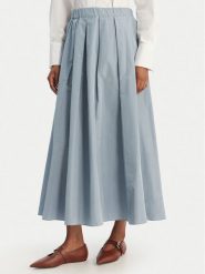 Weekend Max Mara Spódnica trapezowa Formica 2615101072 Błękitny Regular Fit. Niebieskie spódnice Weekend Max Mara, bez wzorów, z bawełny, trapezowe. Za 1,049.00 zł.