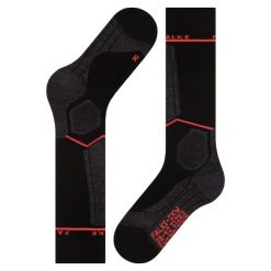 Podkolanówki damskie Falke SK Energizing Wool. Czarne skarpetki Falke, bez wzorów, z elastanu. Za 297.50 zł.