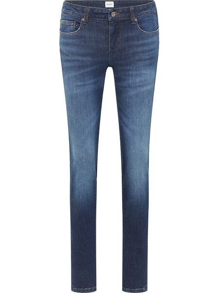Mustang Dżinsy - Skinny fit - w kolorze granatowym rozmiar: W24/L32. Niebieskie jeansy Mustang, l, z aplikacjami, klasyczne. Za 105.14 zł.