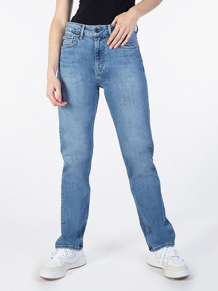 Pepe Jeans Dżinsy - Regular fit - w kolorze niebieskim rozmiar: W26. Niebieskie jeansy Pepe Jeans, z aplikacjami, z jeansu, klasyczne, z podwyższonym stanem. Za 200.60 zł.