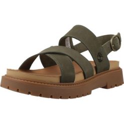 Sandały TIMBERLAND TB0A2KZ5EO61 Zielony. Zielone sandały Timberland, bez wzorów, ze skóry, bez obcasa, bez zapięcia. Za 405.99 zł.