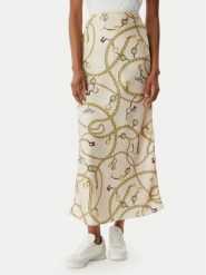 Tommy Jeans Spódnica maxi Chain Print DW0DW22298 Beżowy jasny Slim Fit. Brązowe spódnice Tommy Jeans, s, bez wzorów, z jeansu, maxi. Za 409.99 zł.