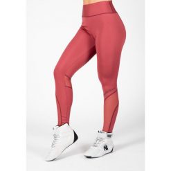 Legginsy fitness damskie Gorilla Wear Kaycee Tights z wysokim stanem. Brązowe legginsy GORILLA WEAR, bez wzorów, sportowe. Za 232.50 zł.