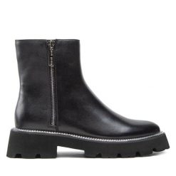 Botki Rage Age. Czarne botki Rage Age, bez wzorów, bez obcasa, na płaskiej podeszwie, bez zapięcia. Za 509.99 zł.