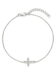 S.Oliver Srebrna bransoletka z elementem ozdobnym rozmiar: onesize. Szare bransoletki S.Oliver, z cyrkonią, srebrne. Za 121.99 zł.