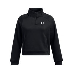 Damski top treningowy z zamkiem błyskawicznym 1/2 Under Armour Fleece® Pro. Białe topy Under Armour, bez wzorów, bez kołnierzyka, bez ramiączek. W wyprzedaży za 237.45 zł.