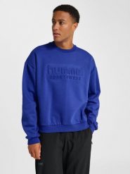 Bluza Hummel Boxy Logo. Niebieskie bluzy z kapturem Hummel, xs, bez wzorów, z bawełny, bez kaptura. Za 292.40 zł.