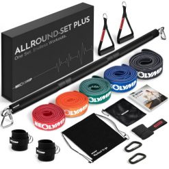 Zestaw Allround Plus - 5 poziomów oporu z torbą i przedłużką chwytu. Brązowe torby sportowe NEOLYMP, bez wzorów, z bawełny. Za 675.00 zł.
