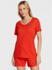 Le Coq Sportif T-Shirt 2220324 Czerwony Regular Fit. Czerwone t-shirty Le Coq Sportif, s, bez wzorów, z bawełny, bez kołnierzyka, bez ramiączek. Za 129.99 zł.
