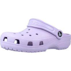 Sandały CROCS CLASSIC CLOG K Fioletowy. Fioletowe sandały Crocs, bez wzorów, z gumy, bez obcasa, bez zapięcia. Za 188.99 zł.