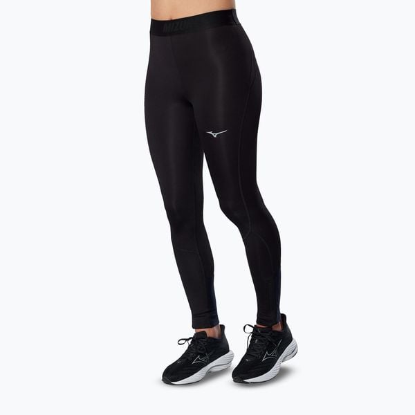 Legginsy do biegania damskie Mizuno Core Impulse Long black. Czarne legginsy Mizuno, bez wzorów, sportowe. Za 229.99 zł.